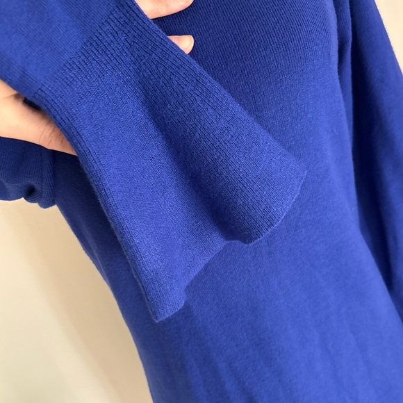 Lovers + Friends Electric Blue Ribbed Knit Turtleneck Sweater Dress, Sz XL NWT - Picture 10 of 12